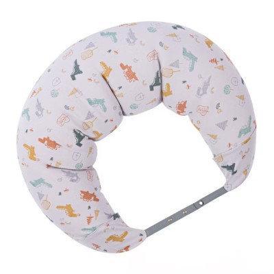 Gennies 奇妮 智能恆溫抗菌月亮枕-恐龍樂園沉穩灰