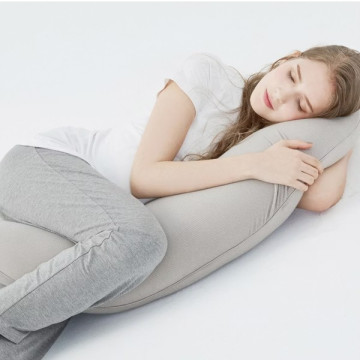 Gennies 奇妮 智能恆溫抗菌月亮枕-咖啡紗(灰)