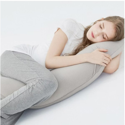 Gennies 奇妮 智能恆溫抗菌月亮枕-咖啡紗(灰)