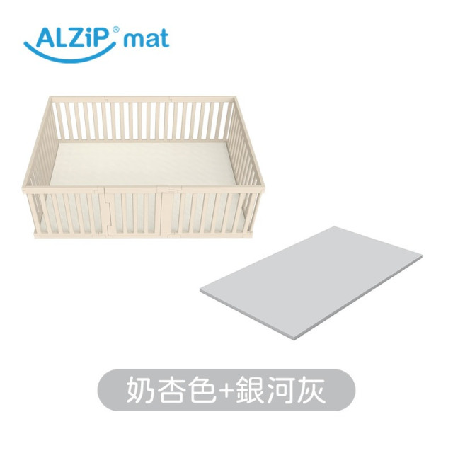 韓國ALZIPMAT 輕奢木質風圍欄G +一片式地墊G組合