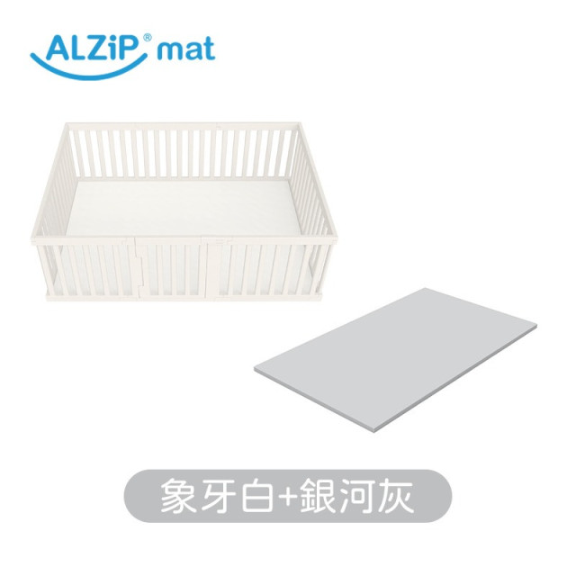 韓國ALZIPMAT 輕奢木質風圍欄SG +一片式地墊SG組合