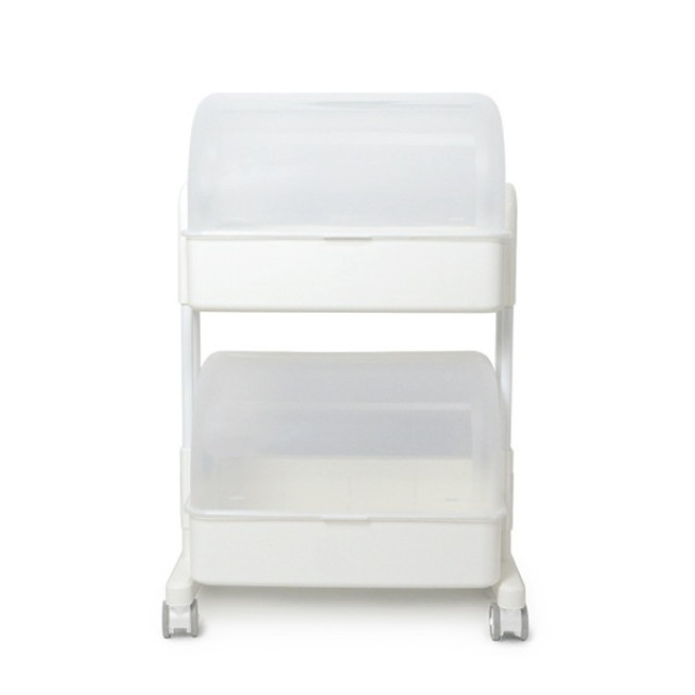 韓國PLAFARM 移動式防塵收納拉拉車-二層