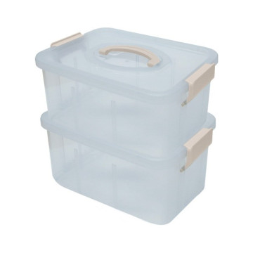 韓國PLAFARM 多功能收納箱2層-2號(隔板*1組)