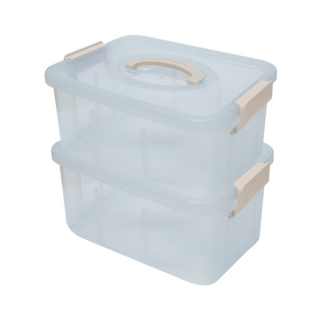 韓國PLAFARM 多功能收納箱2層-2號(隔板*1組)