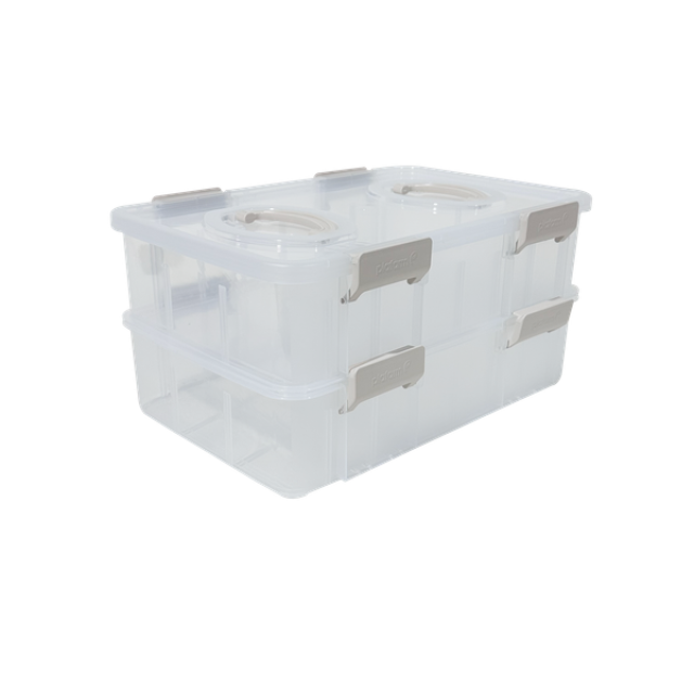 韓國PLAFARM 多功能收納箱2層-3號(隔板*1組)