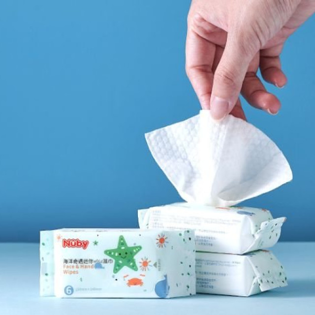Nuby 海洋奇遇HOLD濕巾(6抽)*8包