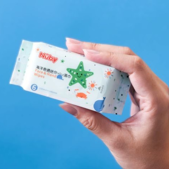 Nuby 海洋奇遇HOLD濕巾(6抽)*8包