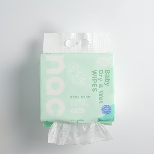 nac nac 嬰兒柔細乾濕二用巾 200抽