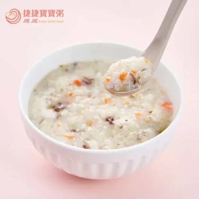 捷捷 副食品1P-12 青花菇蕈豬豬大寶寶粥(150g*2)