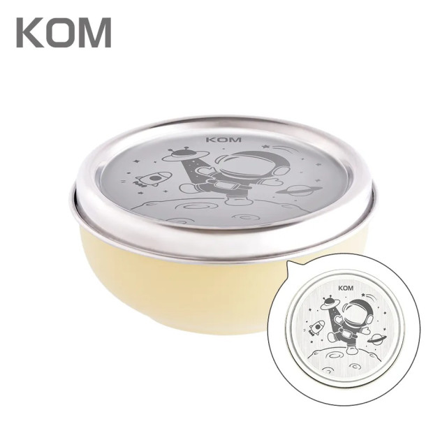 KOM 316不鏽鋼磨砂兒童隔熱碗-夢想系列