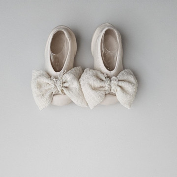 Ggomoosin 學步襪鞋 - 香草蝴蝶結 (短版)