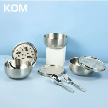 KOM 316不鏽鋼兒童隔熱碗-童趣系列