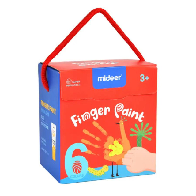 mideer 可水洗手指顏料組(6色)