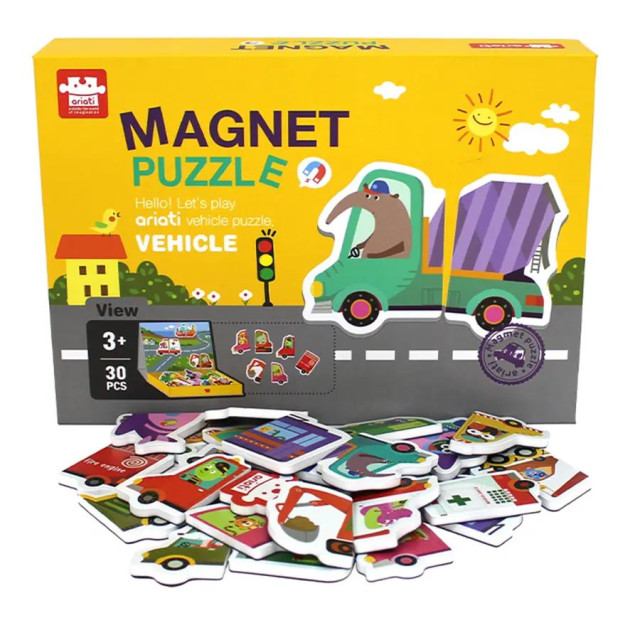 Ariati 磁性拼圖書 交通