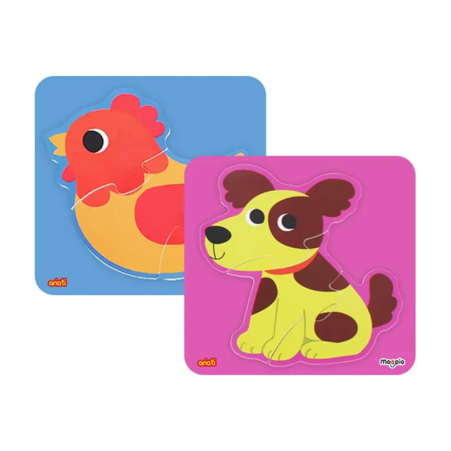 Ariati 磁性拼圖 小狗&公雞