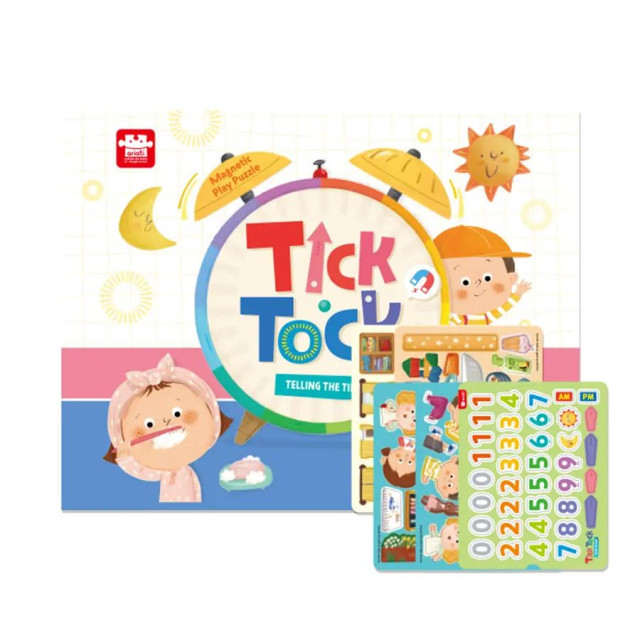 Ariati 磁性拼圖書 滴答時鐘