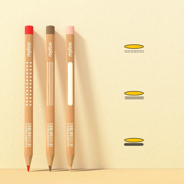 mideer 創意三角色鉛筆(24色)