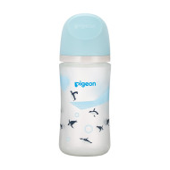 Pigeon 貝親 第三代母乳實感矽膠護層奶瓶240ml(企鵝)