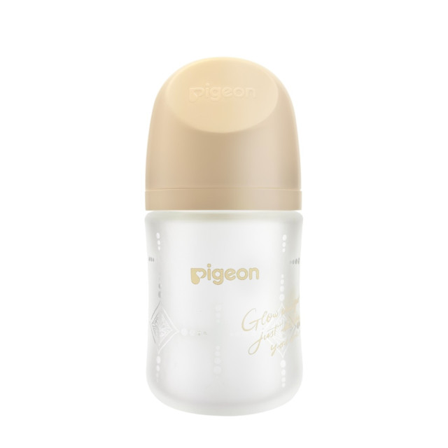 Pigeon 貝親 第三代母乳實感矽膠護層玻璃奶瓶160ml-純真璀璨
