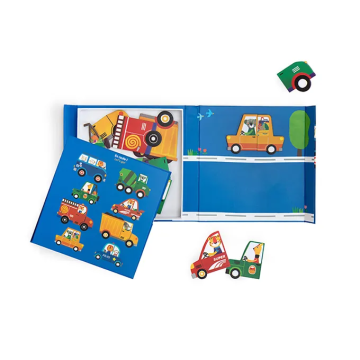 Moulin Roty 磁鐵書遊戲-交通工具