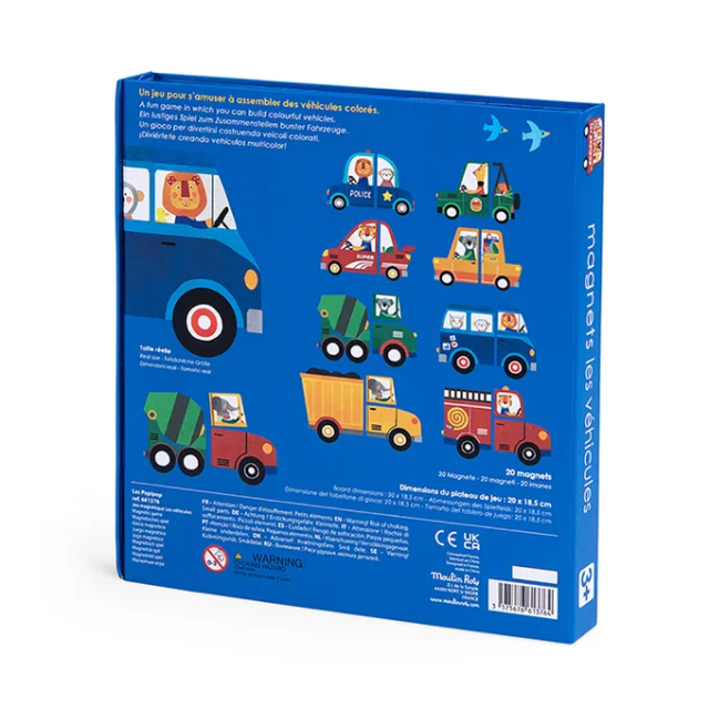 Moulin Roty 磁鐵書遊戲-交通工具