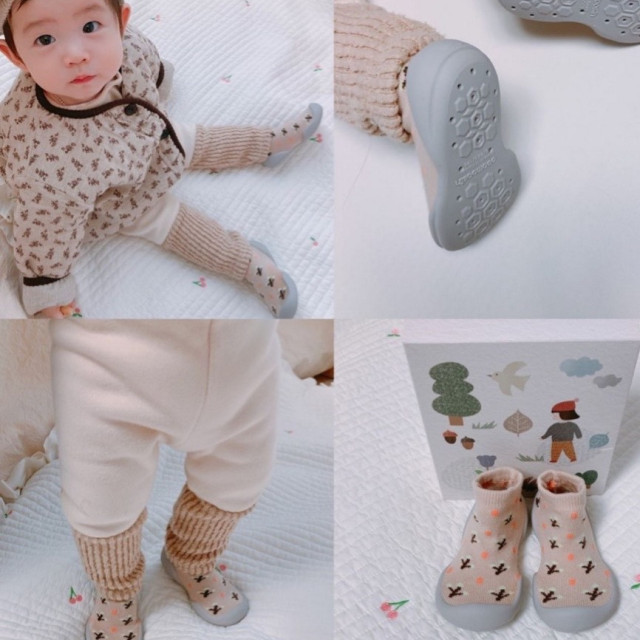 Ggomoosin 學步襪鞋 - 毛絨幼芽