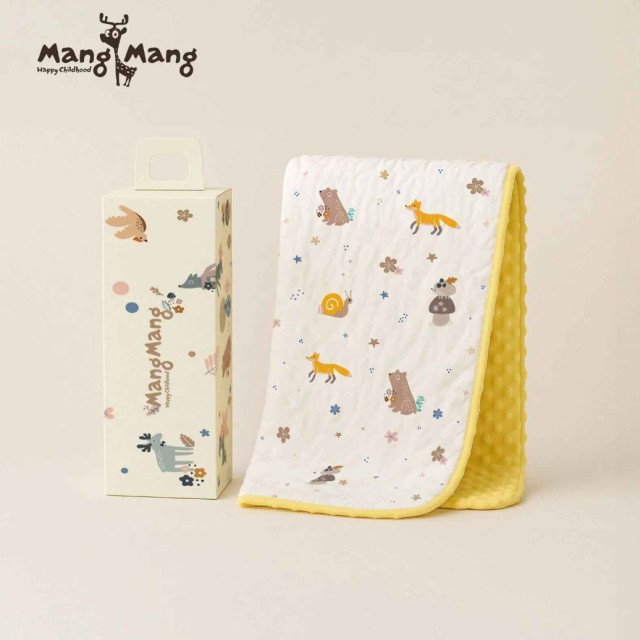 Mang Mang小鹿蔓蔓 寶貝觸覺安撫蓋毯-減碳紀念款