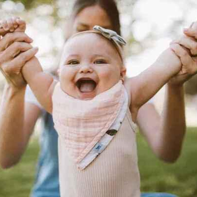 Little Unicorn 純棉雙面三角圍兜 (多款可選)