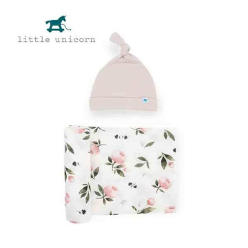 Little Unicorn 絲柔超彈帽子包巾禮盒組 (竹纖維涼感 多款可選)