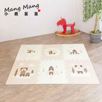Mang Mang小鹿蔓蔓 拼圖XPE地墊(6片)-熊熊城市