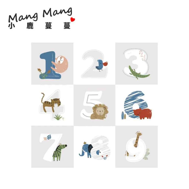 Mang Mang小鹿蔓蔓 拼圖XPE遊戲地墊(9片)-數字小夥伴