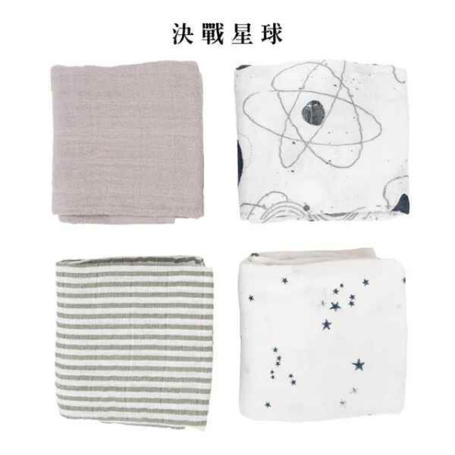 Little Unicorn 純棉紗布方巾四入組 (多款可選)