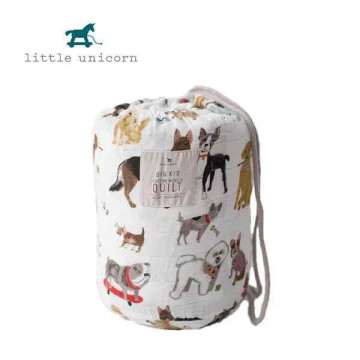Little Unicorn 純棉加大版四層紗布毯 (多款可選)