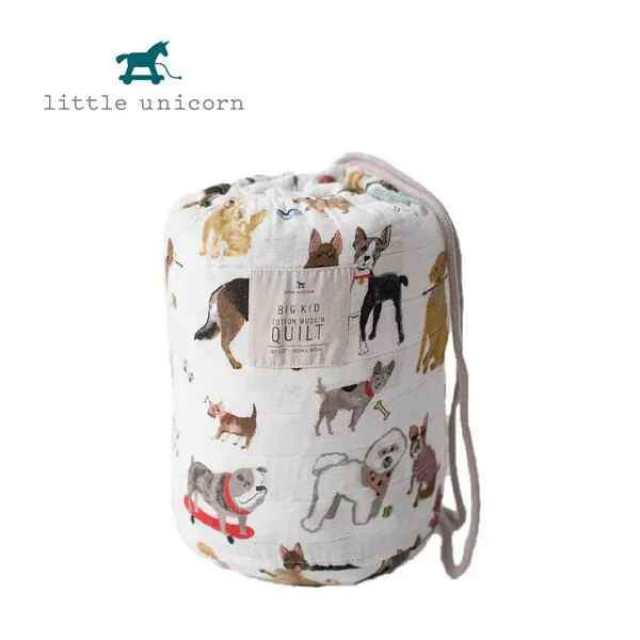 Little Unicorn 純棉加大版四層紗布毯 (多款可選)