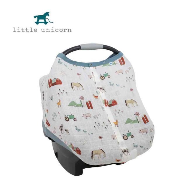 Little Unicorn 純棉紗布提籃罩2代 (多款可選)