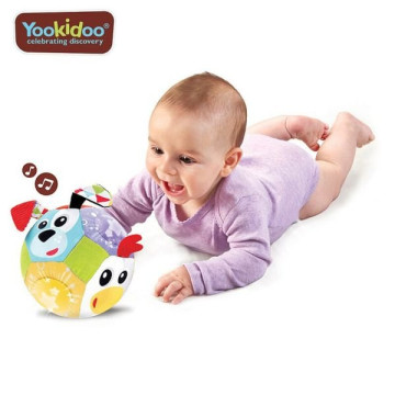 Yookidoo 以色列 音樂系列-動物好朋友聲光音樂布球