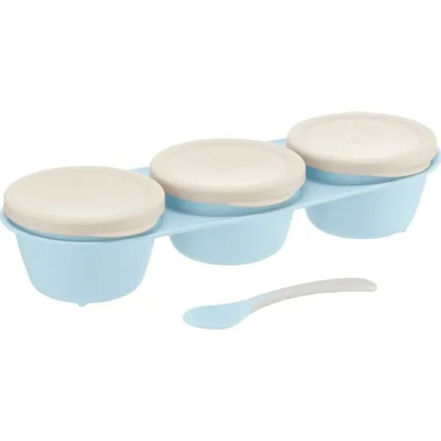 Richell利其爾 TLI三連式不鏽鋼杯碗(附湯匙/上蓋)