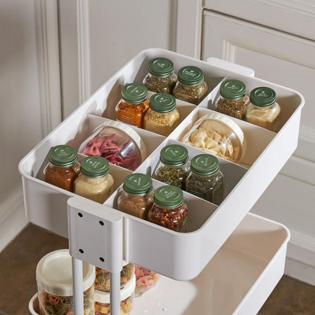 韓國PLAFARM 移動式防塵收納拉拉車-二層