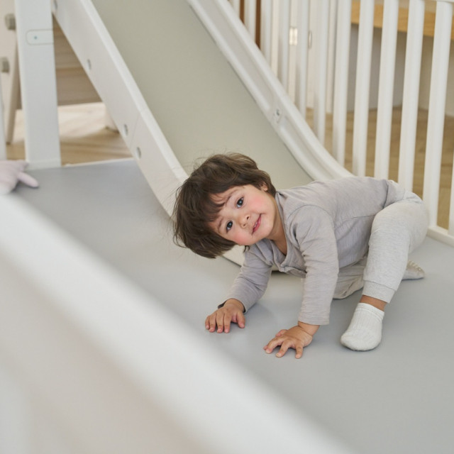 韓國ALZIPMAT 輕奢木質風圍欄G +一片式地墊G組合+溜滑梯