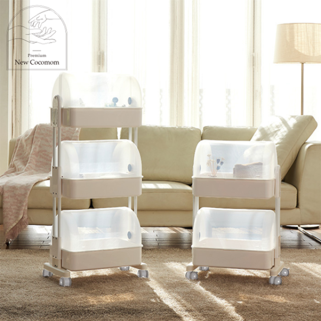 韓國PLAFARM 移動式防塵收納拉拉車-掛籃