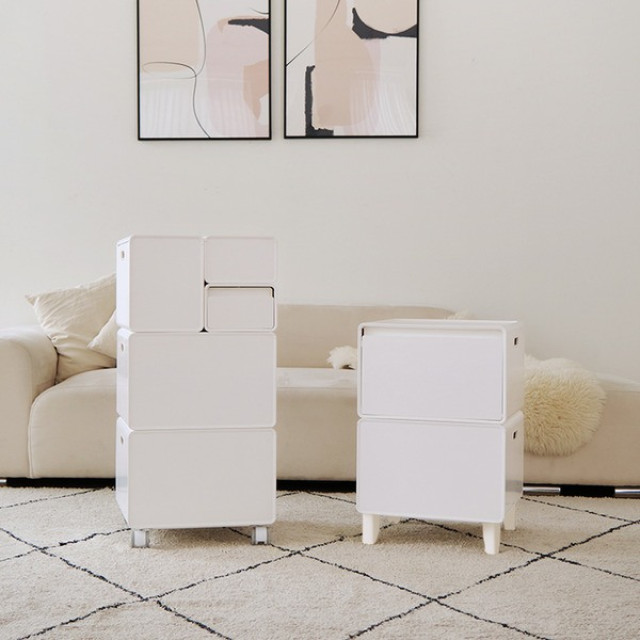 韓國PLAFARM 舒芙蕾收納櫃-輪子(一組4入)