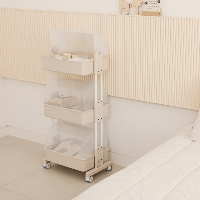 韓國PLAFARM 移動式防塵收納拉拉車-掛籃