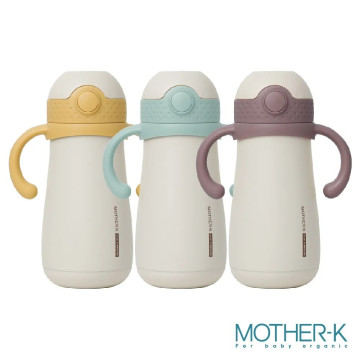 MOTHER-K Hug 防逆流不鏽鋼保溫杯350ml【贈】LALAPOPO 草本極淨蔬果奶瓶清潔慕斯500ml (瓶)