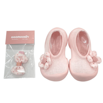 Ggomoosin 學步襪鞋 - 粉紅小花妞 (短版)