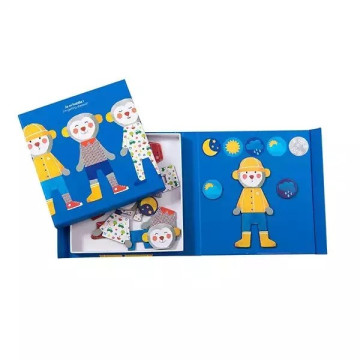 Moulin Roty 磁鐵書遊戲-天氣與穿著