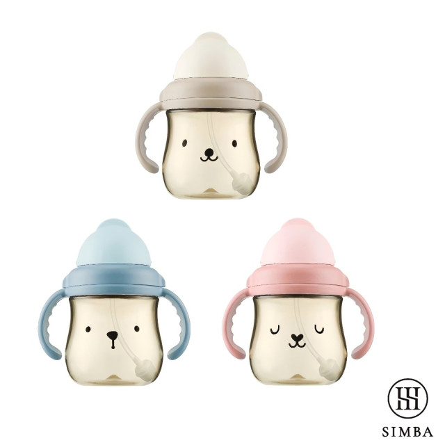 小獅王辛巴 好樂飲PPSU防漏滑蓋學習水杯