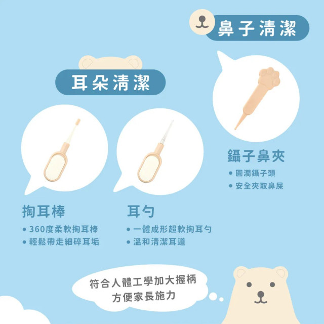 Lab52齒妍堂 小熊嬰兒指甲護理六合一組