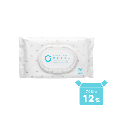 淨淨 簡單柔濕巾70抽 (12包/箱)（附彈蓋）