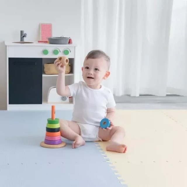 Pato Pato 馬卡龍雙色巧拼地墊60*60*2cm(12入/箱)