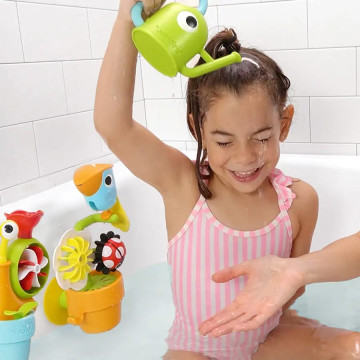 Yookidoo 以色列 洗澡戲水玩具-啄木鳥與小蝸牛